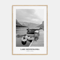 Lake Minnewanka Portrait B&W Poster