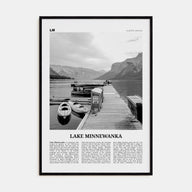 Lake Minnewanka Travel B&W Poster
