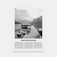 Lake Minnewanka Travel B&W Poster