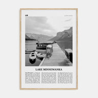 Lake Minnewanka Travel B&W Poster