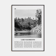 Lake Nacimiento Travel B&W Poster