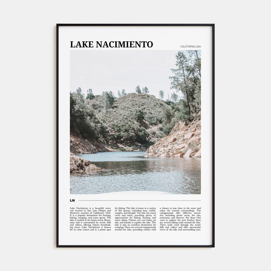 Lake Nacimiento Travel Color Poster