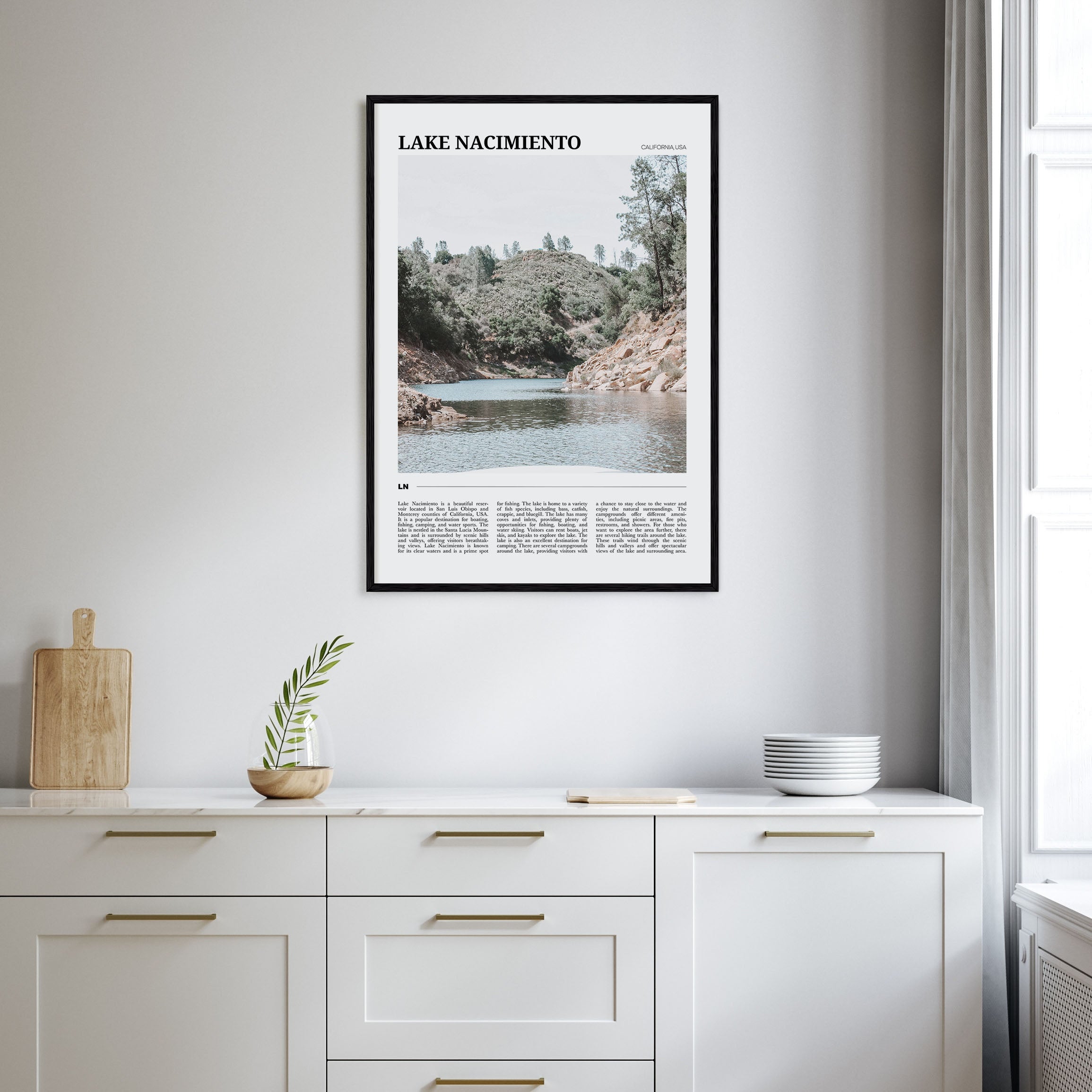 Lake Nacimiento Travel Color Poster