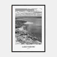 Lake Nakuru Portrait B&W Poster