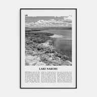Lake Nakuru Travel B&W Poster