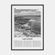Lake Nakuru Travel B&W Poster