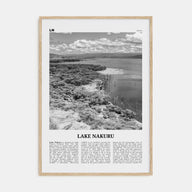 Lake Nakuru Travel B&W Poster