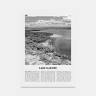 Lake Nakuru Travel B&W Poster