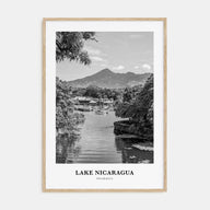 Lake Nicaragua Portrait B&W Poster