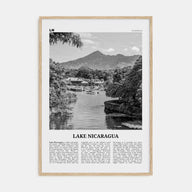 Lake Nicaragua Travel B&W Poster