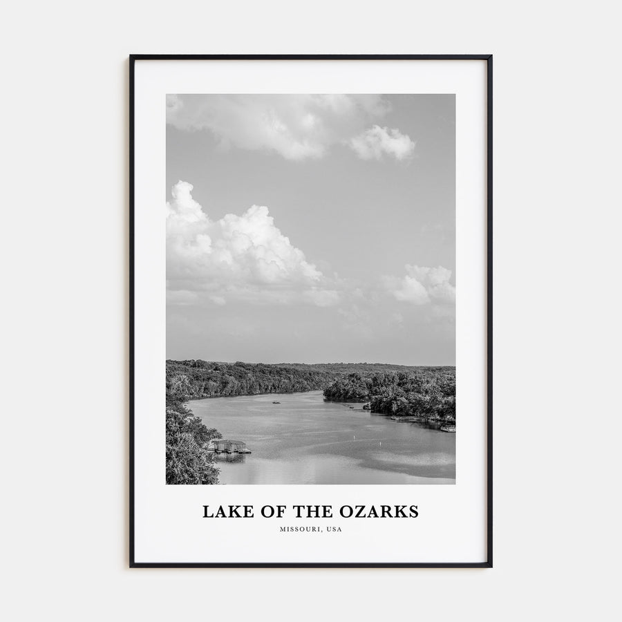 Lake of the Ozarks Portrait B&W Poster