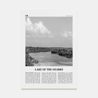Lake of the Ozarks Travel B&W Poster