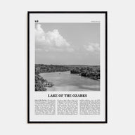 Lake of the Ozarks Travel B&W Poster