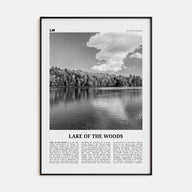 Lake of the Woods Travel B&W Poster