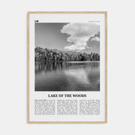 Lake of the Woods Travel B&W Poster