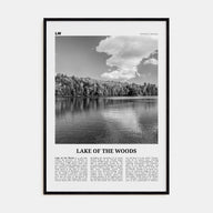 Lake of the Woods Travel B&W Poster