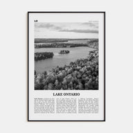 Lake Ontario Travel B&W Poster