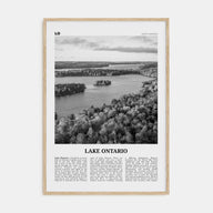 Lake Ontario Travel B&W Poster