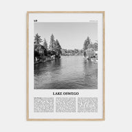 Lake Oswego Travel B&W Poster