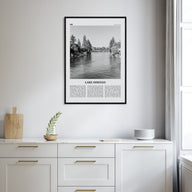 Lake Oswego Travel B&W Poster