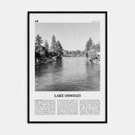 Lake Oswego Travel B&W Poster