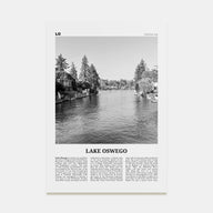 Lake Oswego Travel B&W Poster
