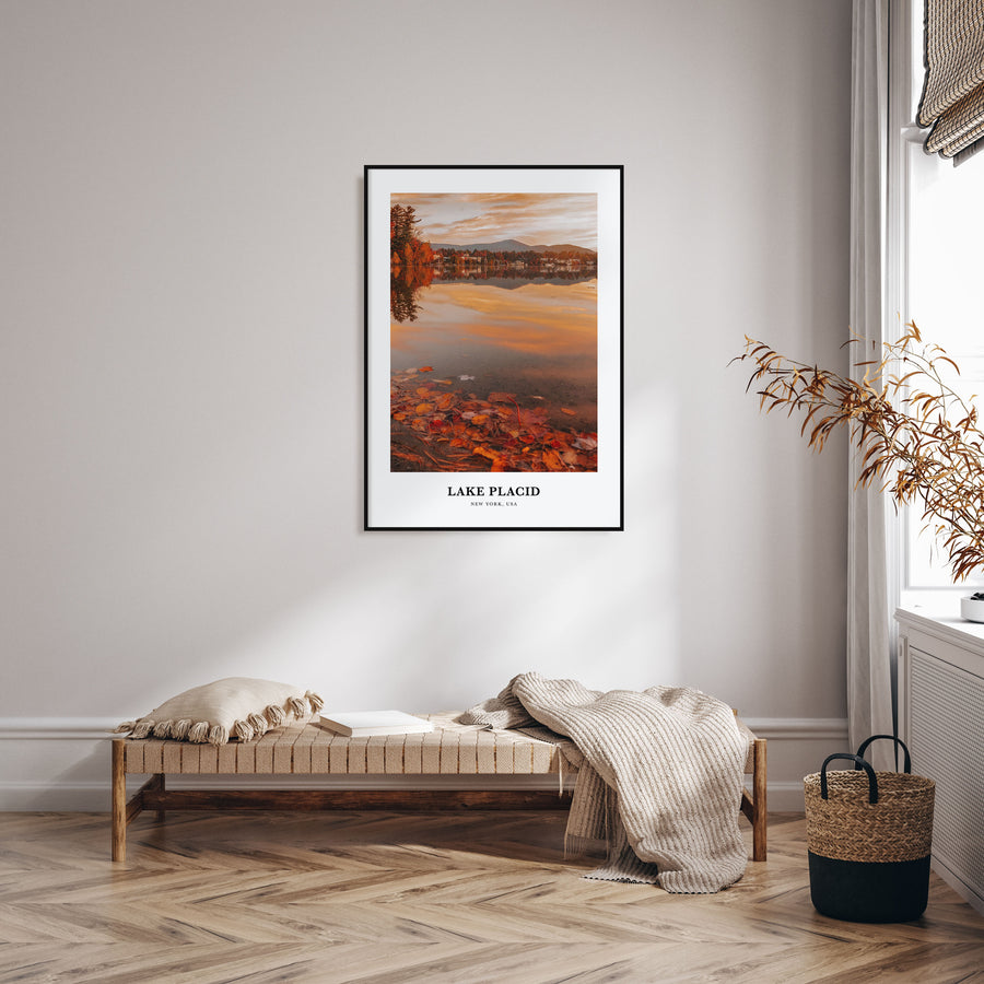 Lake Placid Portrait Color Poster