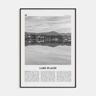Lake Placid Travel B&W Poster