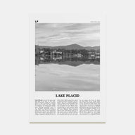 Lake Placid Travel B&W Poster