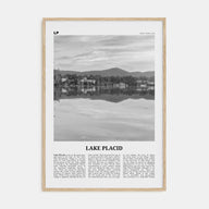 Lake Placid Travel B&W Poster