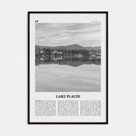 Lake Placid Travel B&W Poster