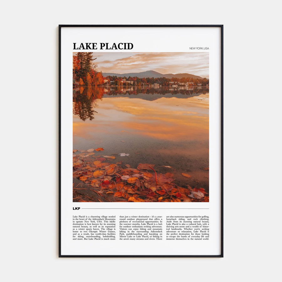 Lake Placid Travel Color Poster