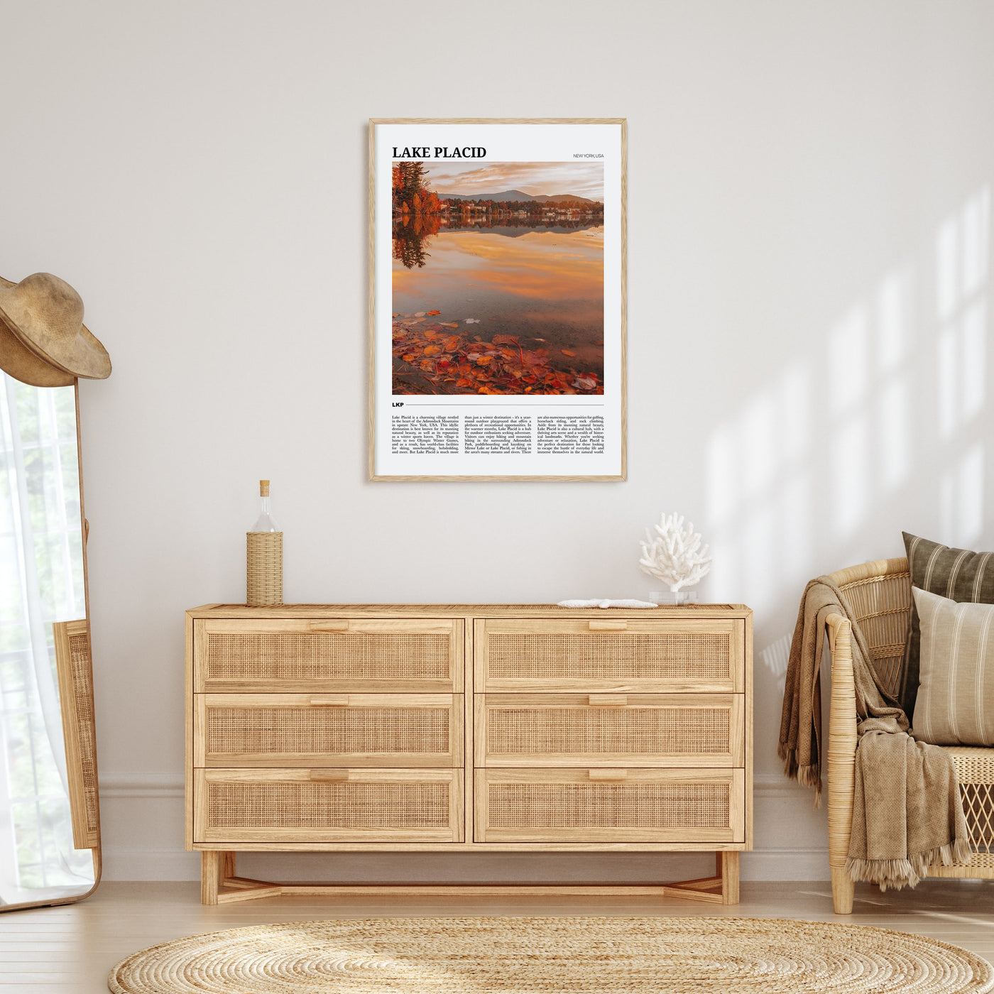 Lake Placid Travel Color Poster