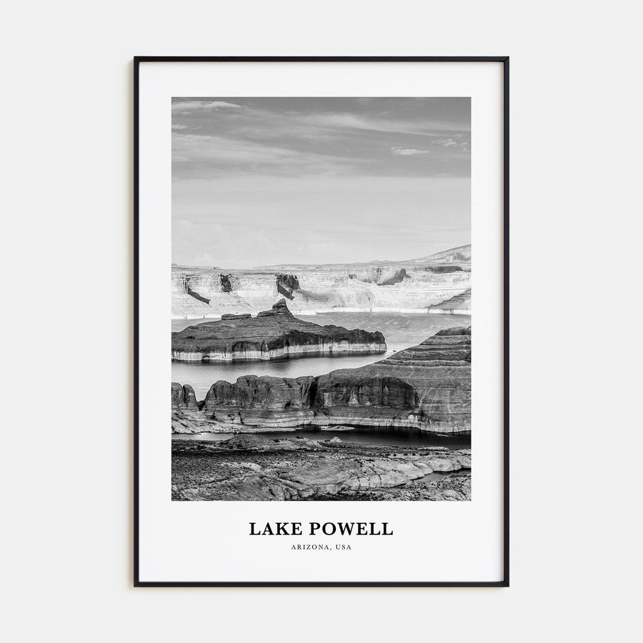 Lake Powell Portrait B&W Poster