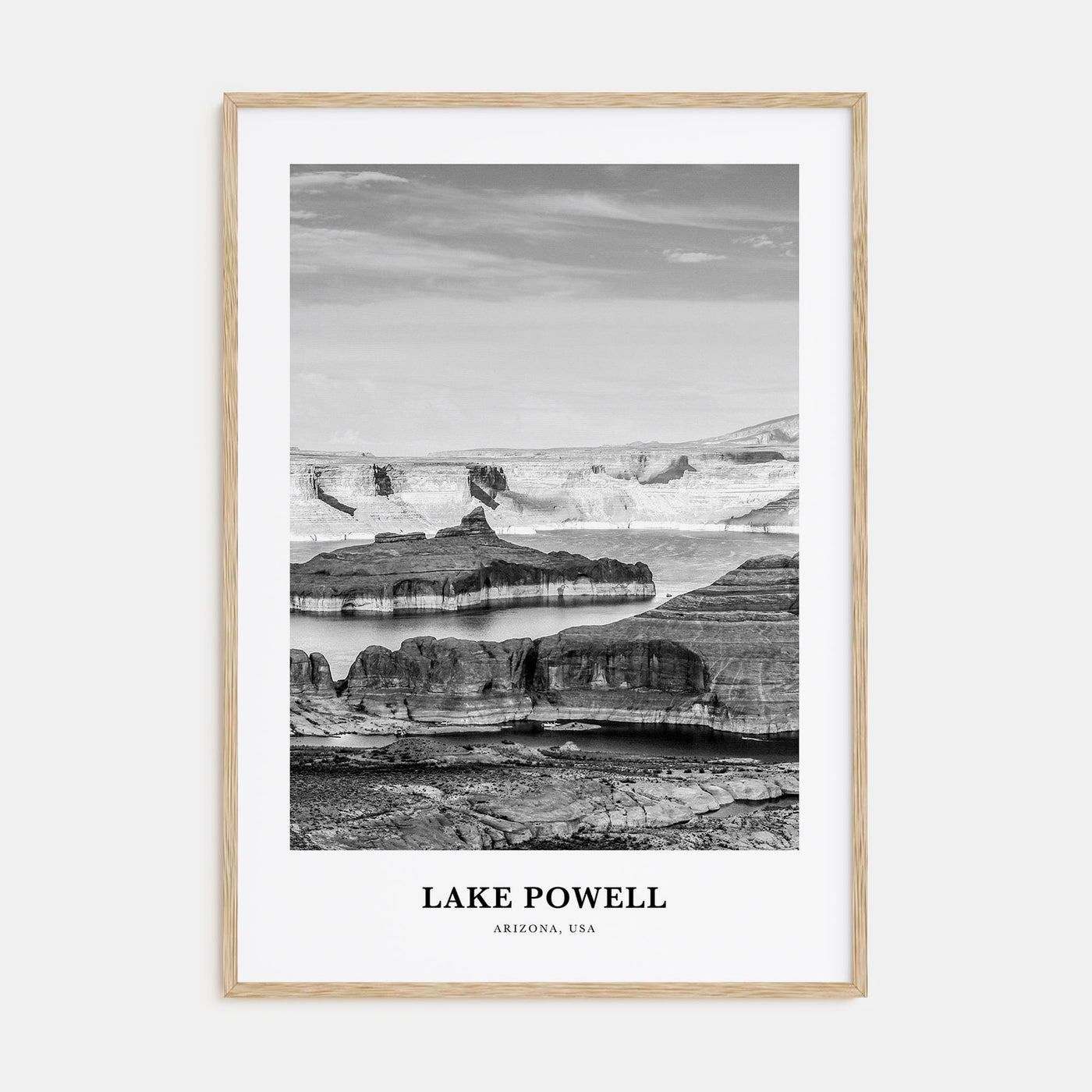 Lake Powell Portrait B&W Poster