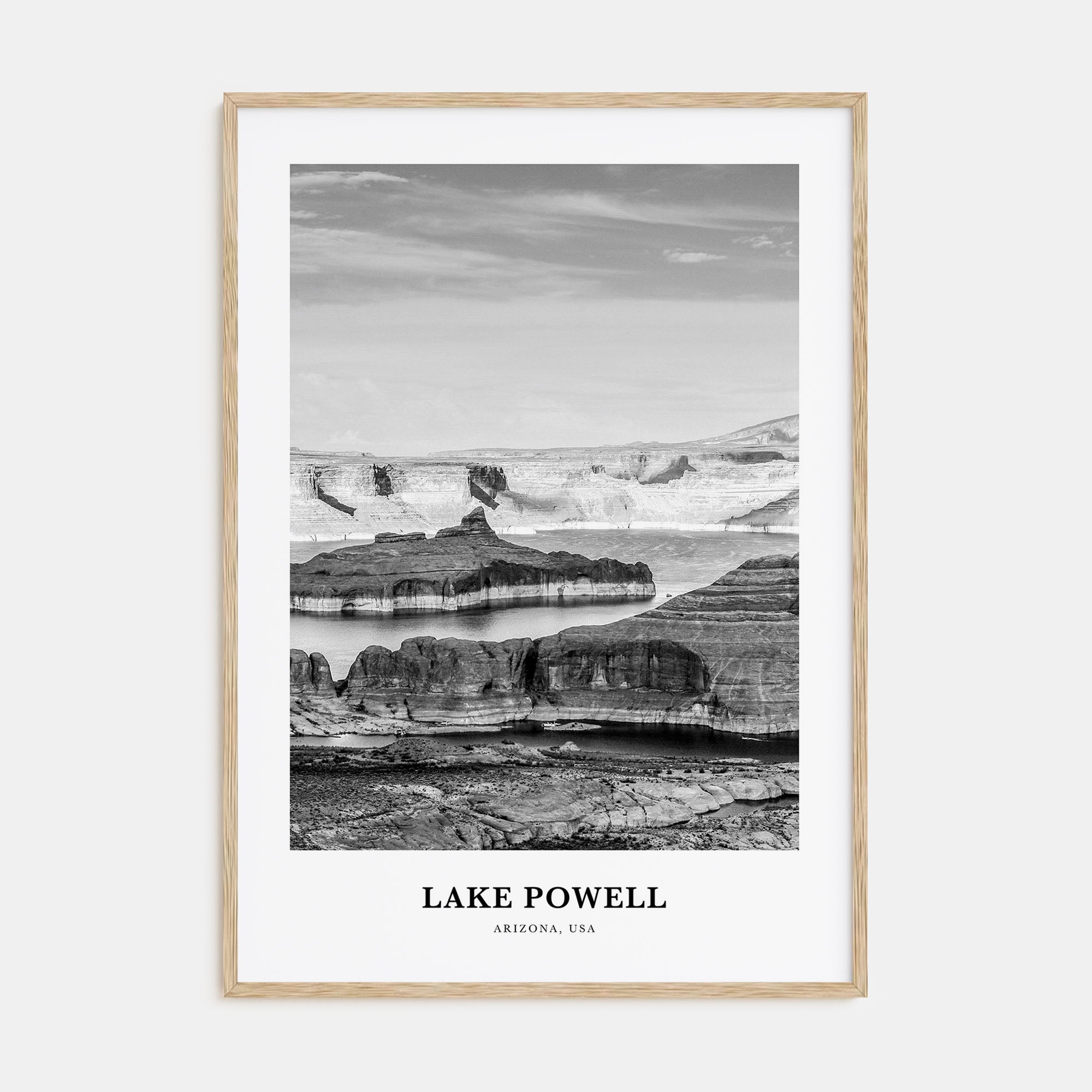 Lake Powell Portrait B&W Poster