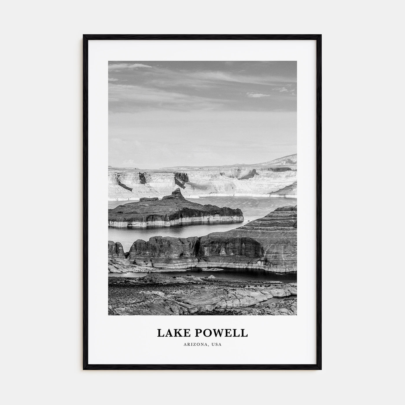 Lake Powell Portrait B&W Poster