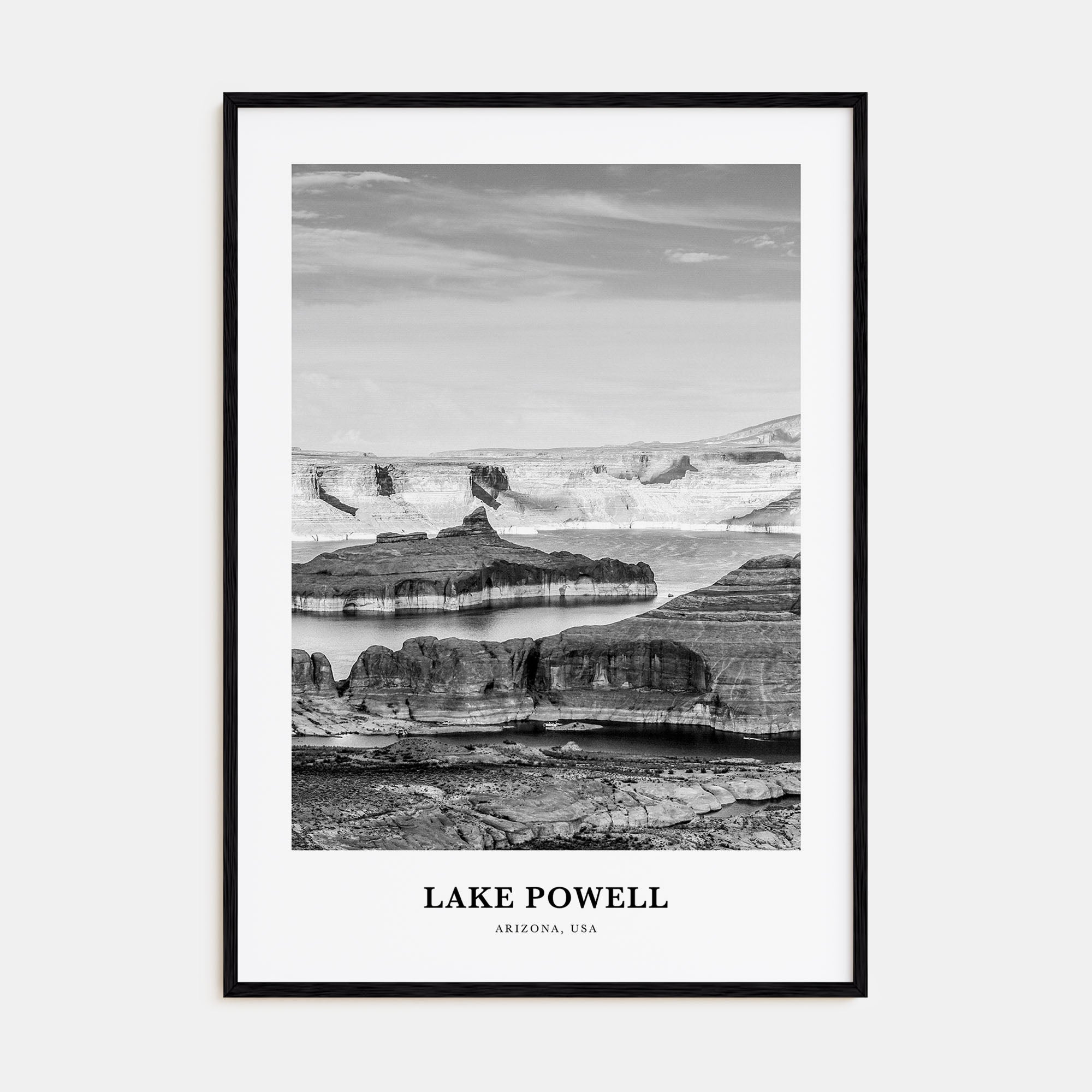 Lake Powell Portrait B&W Poster