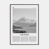 Lake Pukaki Travel B&W Poster