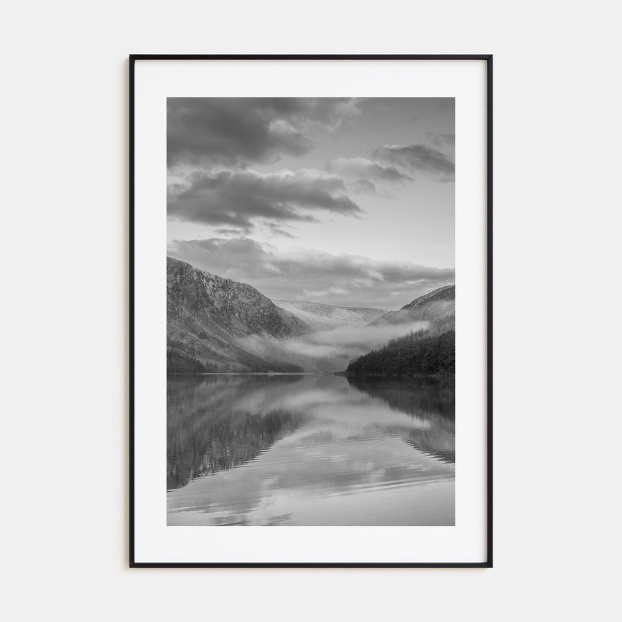 Lake Reflection Photo B&W No 1 Poster