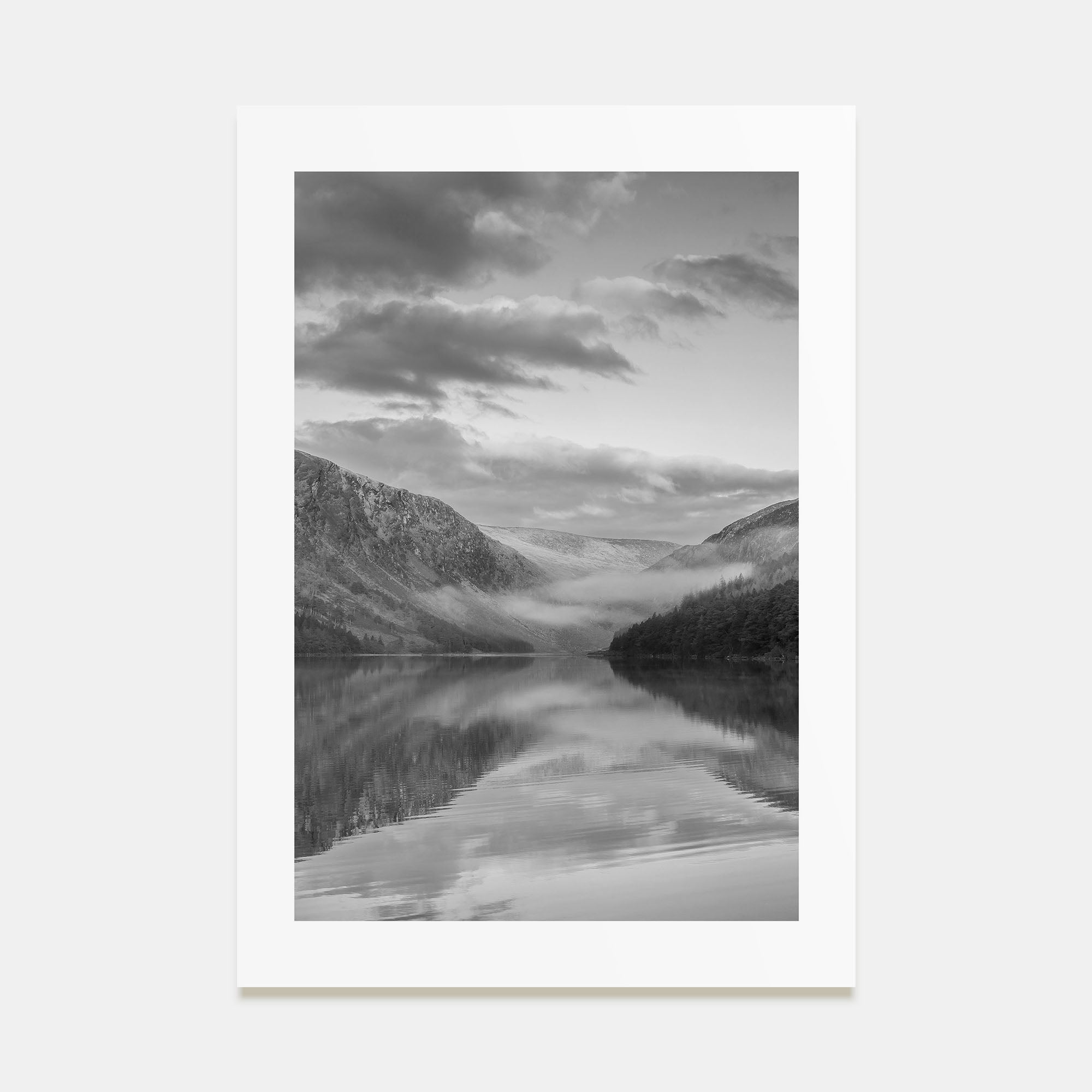 Lake Reflection Photo B&W No 1 Poster