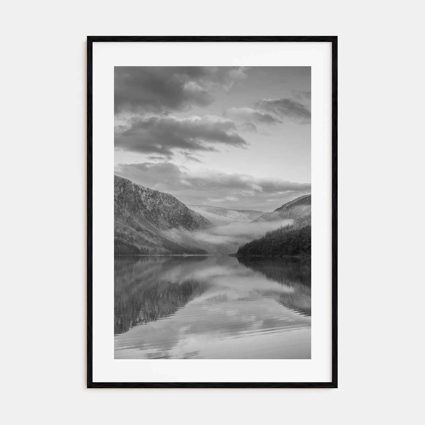 Lake Reflection Photo B&W No 1 Poster