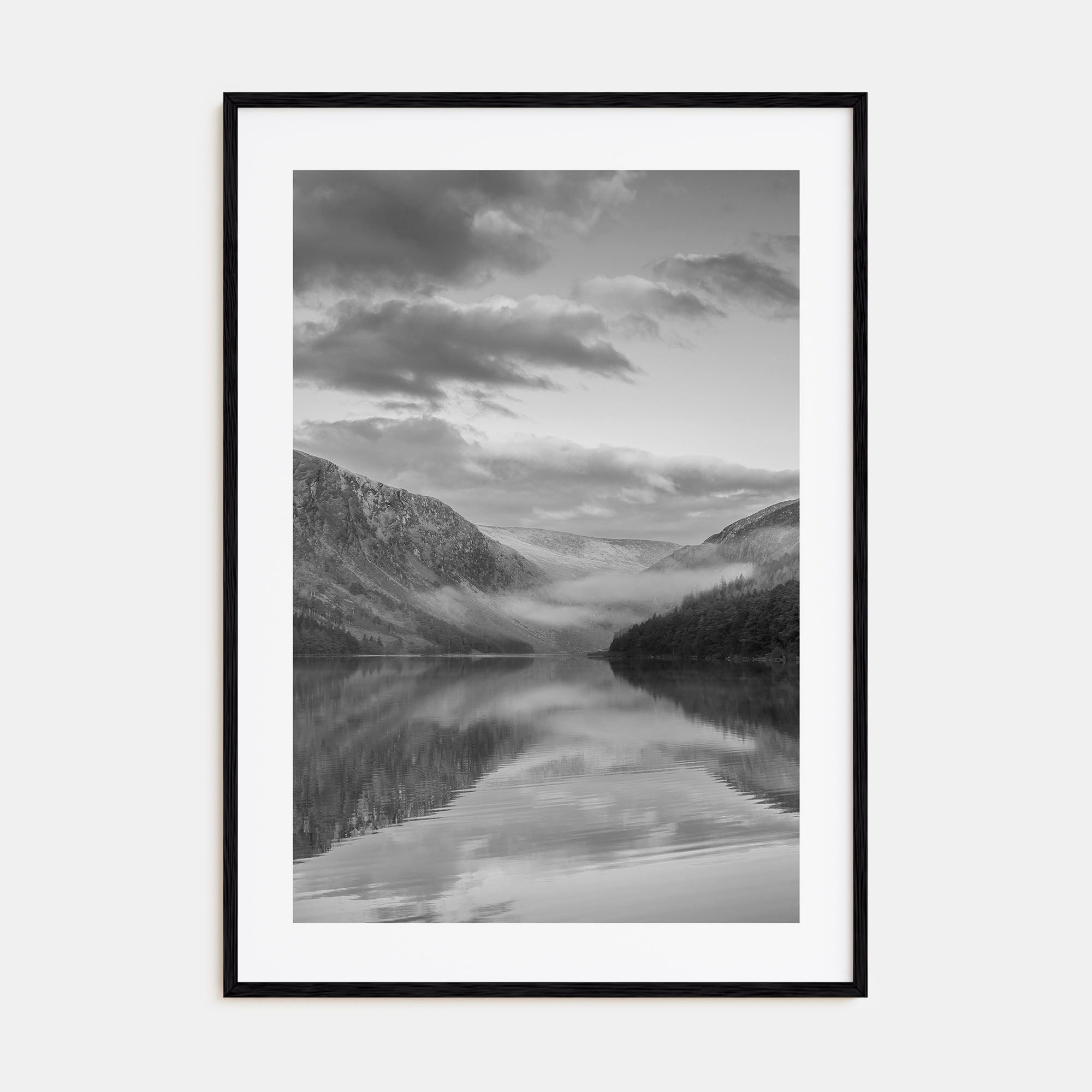 Lake Reflection Photo B&W No 1 Poster