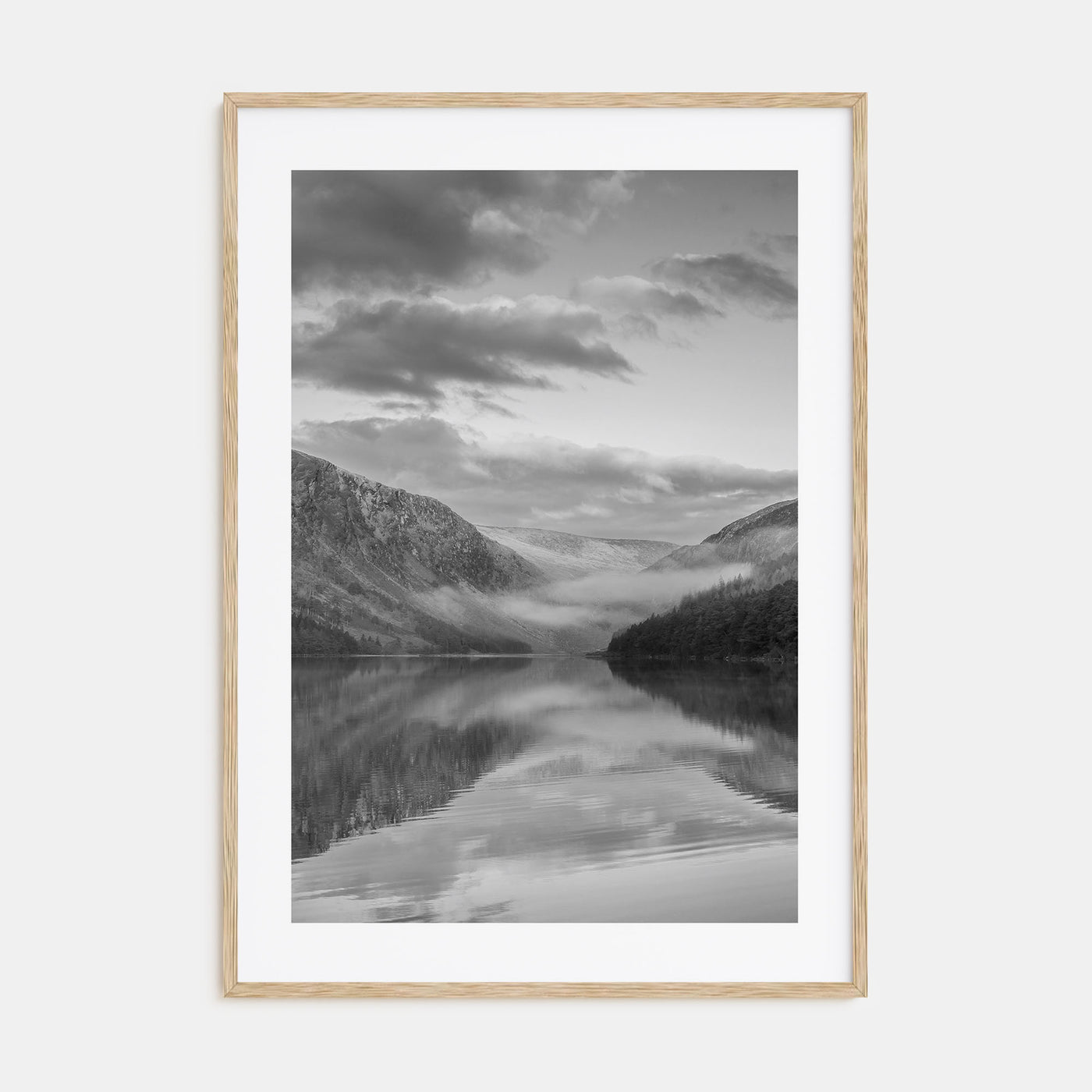 Lake Reflection Photo B&W No 1 Poster