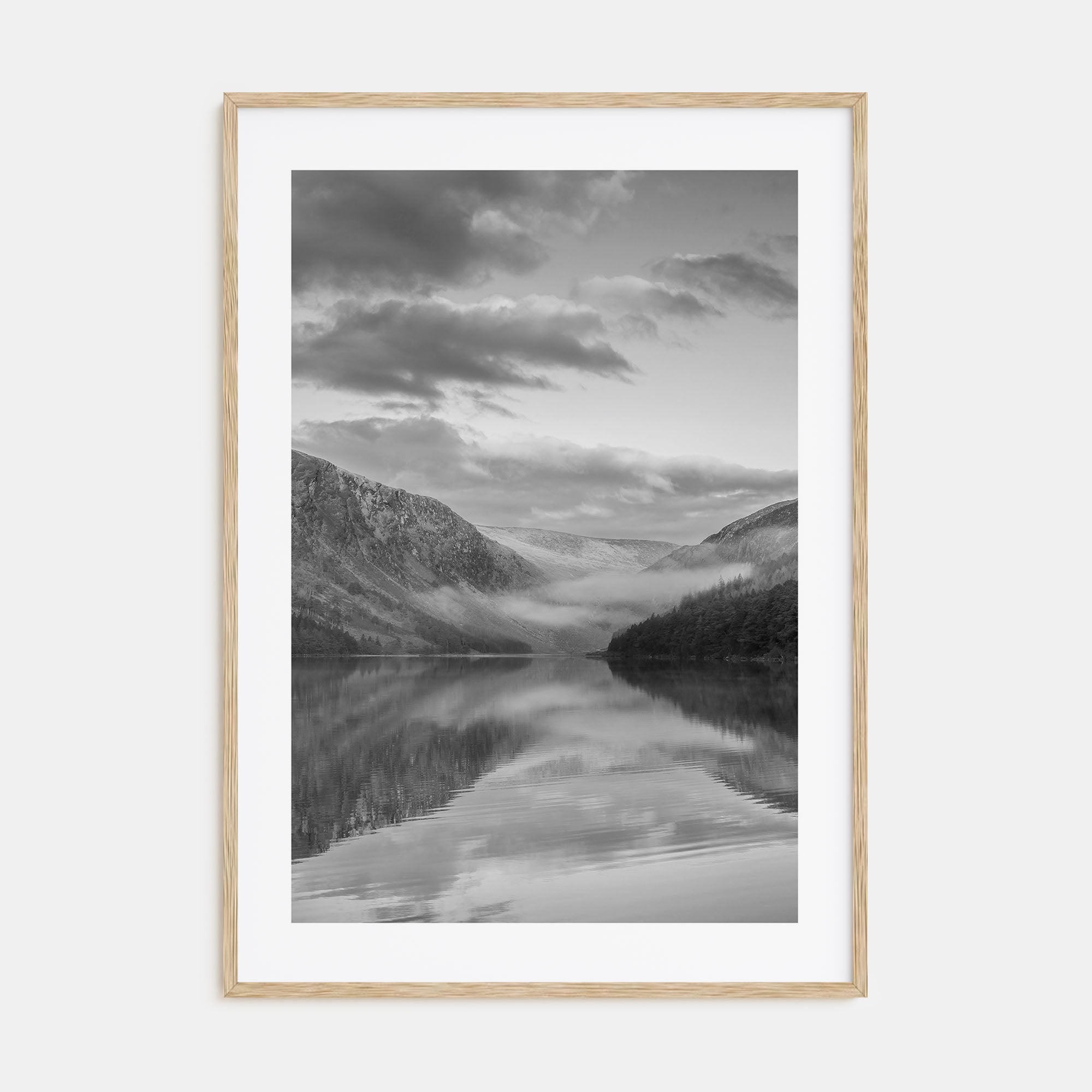 Lake Reflection Photo B&W No 1 Poster