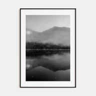 Lake Reflection Photo B&W No 2 Poster