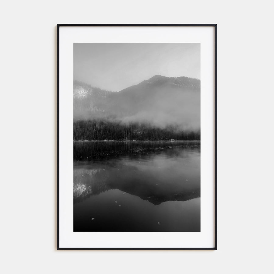 Lake Reflection Photo B&W No 2 Poster