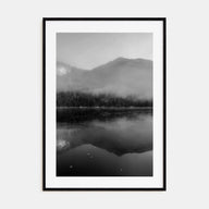 Lake Reflection Photo B&W No 2 Poster