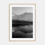 Lake Reflection Photo B&W No 2 Poster
