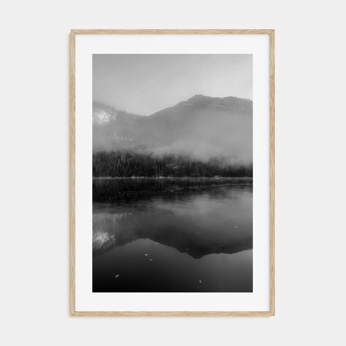 Lake Reflection Photo B&W No 2 Poster